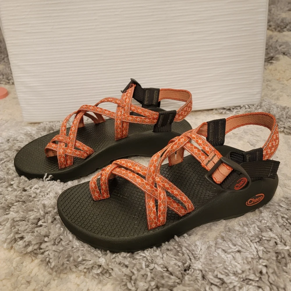 Chaco Women's Orange Patterned Z/Cloud Strappy Sandals